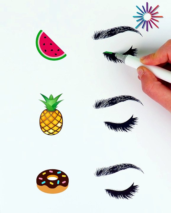 Food eyeshadow look ideas! 🍉❤️
