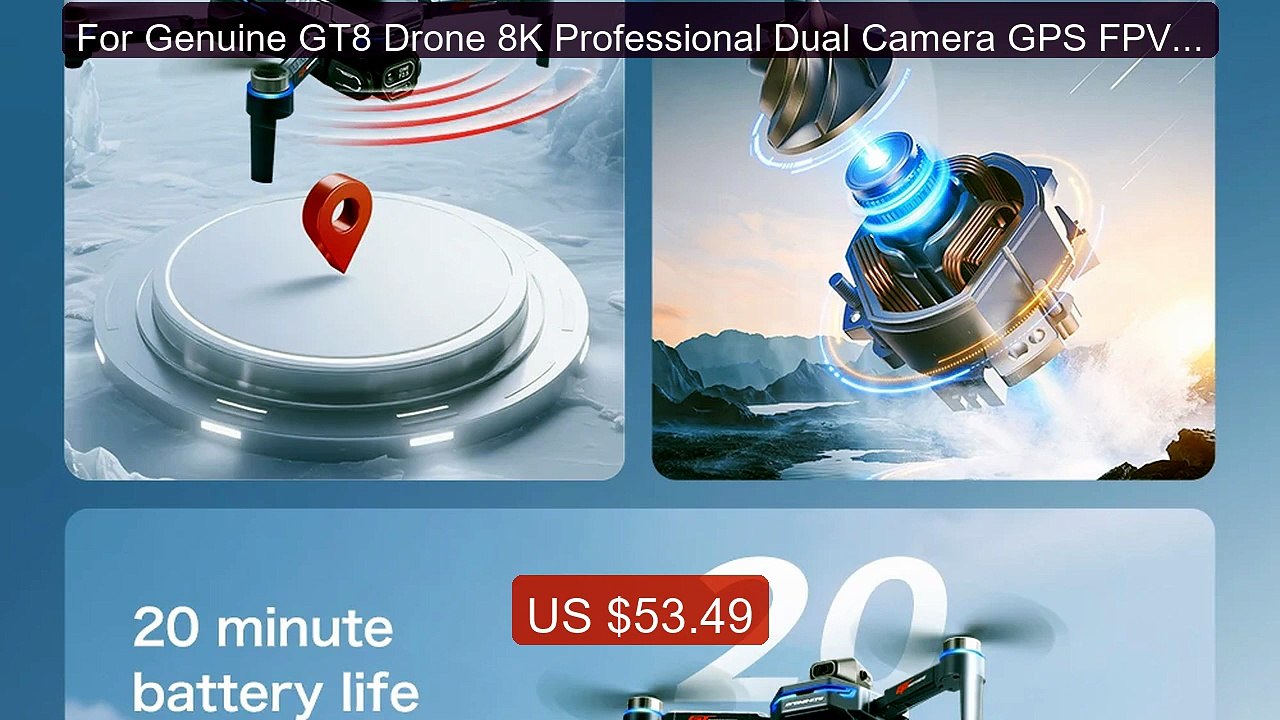 For Genuine GT8 Drone 8K Professional Dual Camera GPS FPV Brushles... -- Best Deal 2026 | Shop Now!
