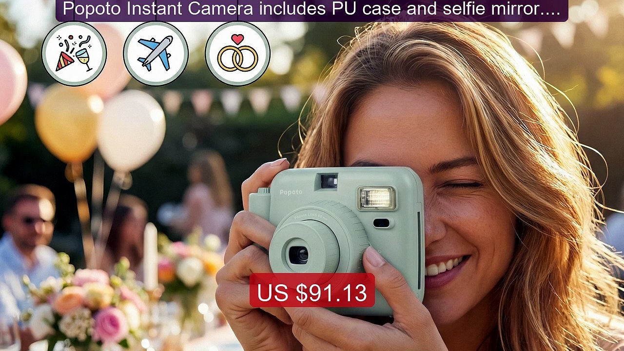 Popoto Instant Camera includes PU case and selfie mirror. Good for... -- Best Deal 2026 | Shop Now!