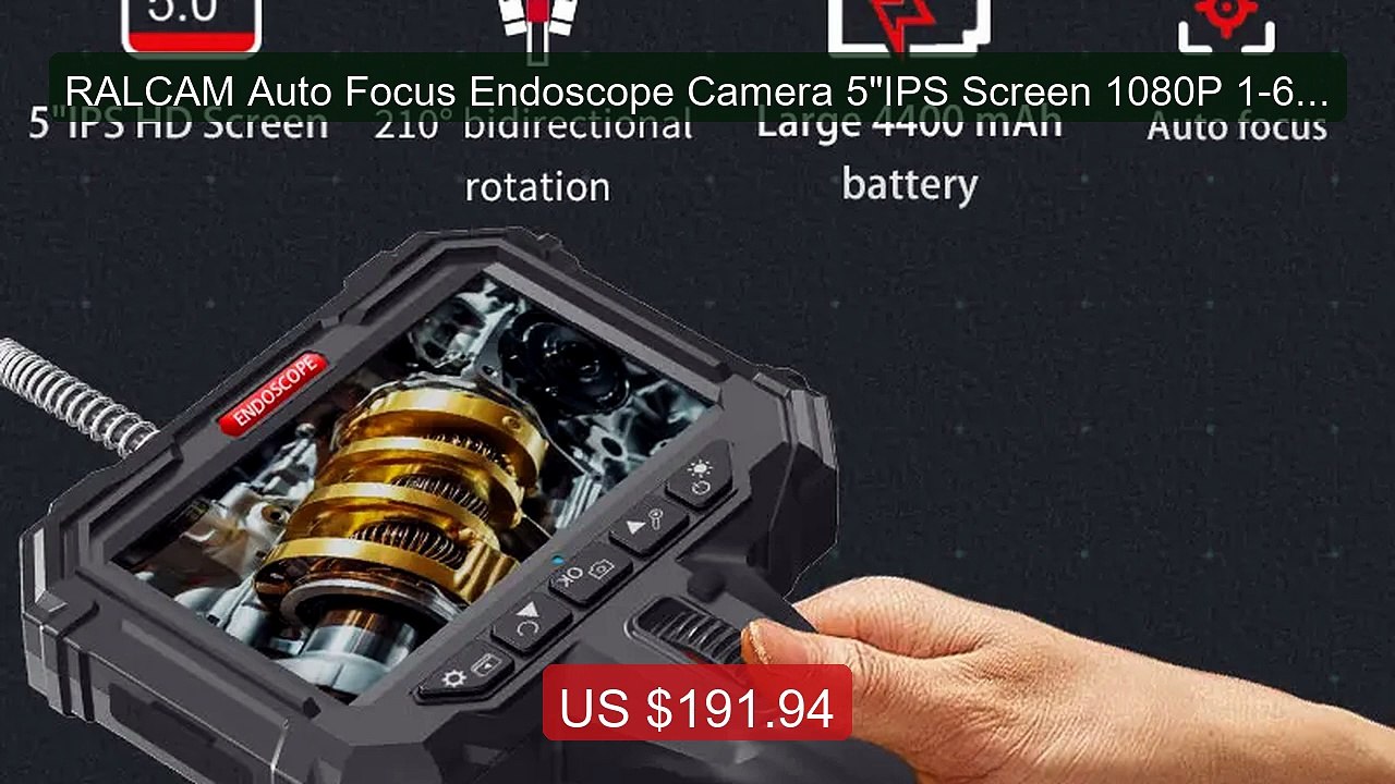 RALCAM Auto Focus Endoscope Camera 5"IPS Screen 1080P 1-6M Cab... -- Best Buy 2026 | Great Quality!