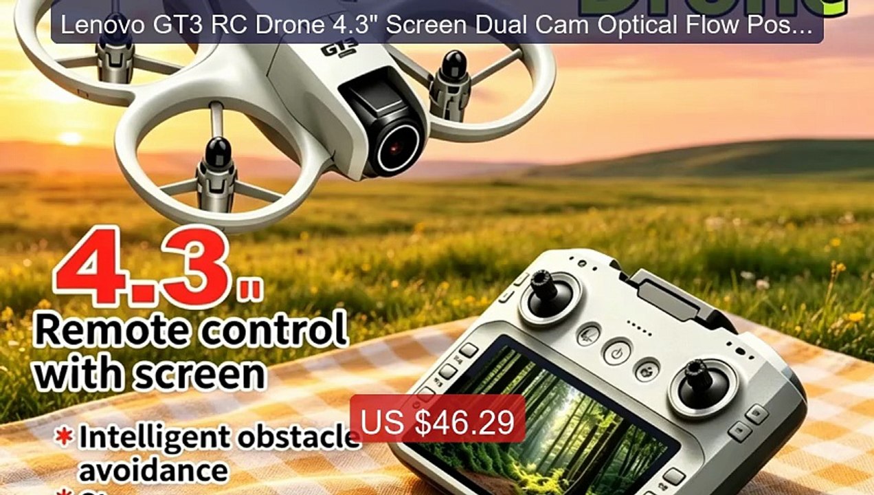 Lenovo GT3 RC Drone 4.3" Screen Dual Cam Optical Flow Positioning O... -- Top Rated 2026 | Buy Now!