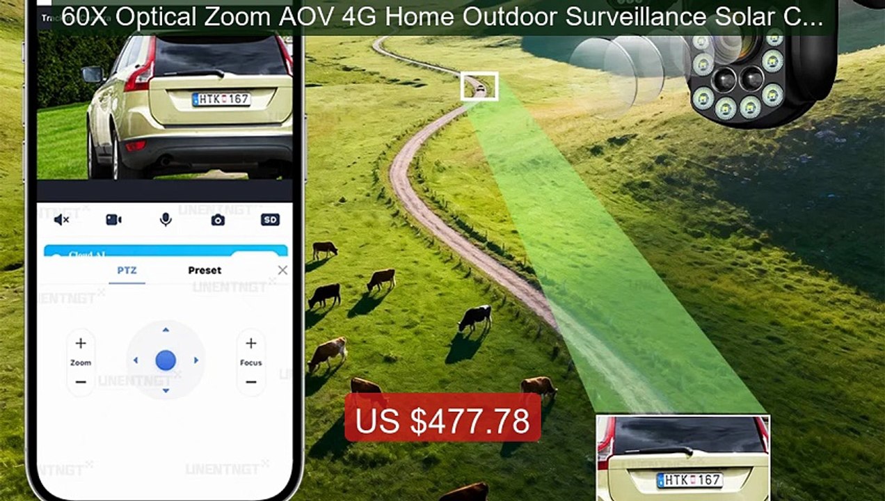 60X Optical Zoom AOV 4G Home Outdoor Surveillance Solar Camer... -- Amazing Value 2026 | Must Have!