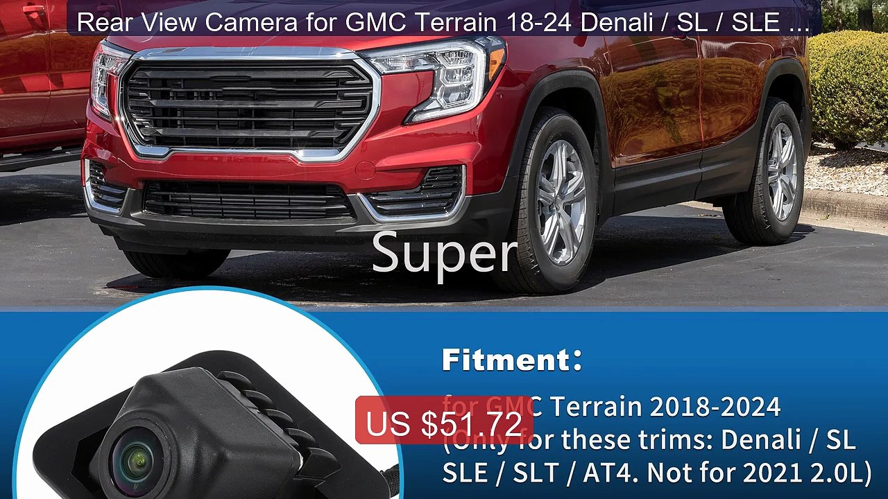 Rear View Camera for GMC Terrain 18-24 Denali / SL / SLE / SLT... -- Best Buy 2026 | Great Quality!