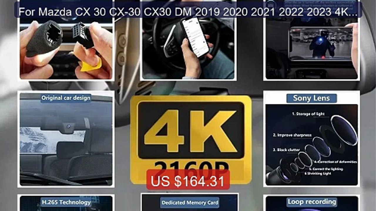 For Mazda CX 30 CX-30 CX30 DM 2019 2020 2021 2022 2023 4K 2160P Car... -- Top Rated 2026 | Buy Now!