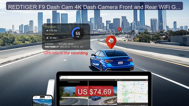 REDTIGER F9 Dash Cam 4K Dash Camera Front and Rear WiFi GPS C... Amazing Value 2026 | Must Have!