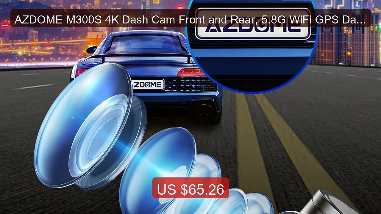 AZDOME M300S 4K Dash Cam Front and Rear, 5.8G WiFi GPS Dash C... -- Amazing Value 2026 | Must Have!