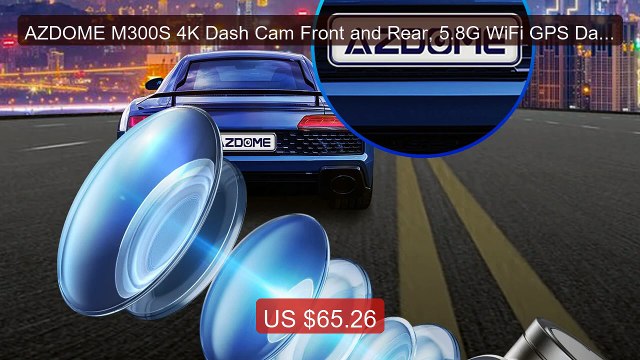AZDOME M300S 4K Dash Cam Front and Rear, 5.8G WiFi GPS Dash C... Amazing Value 2026 | Must Have!