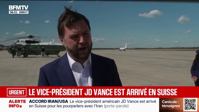 Guerre au Moyen-Orient: le vice-président américain JD Vance est arrivé en Suisse pour les pourparlers avec l'Iran