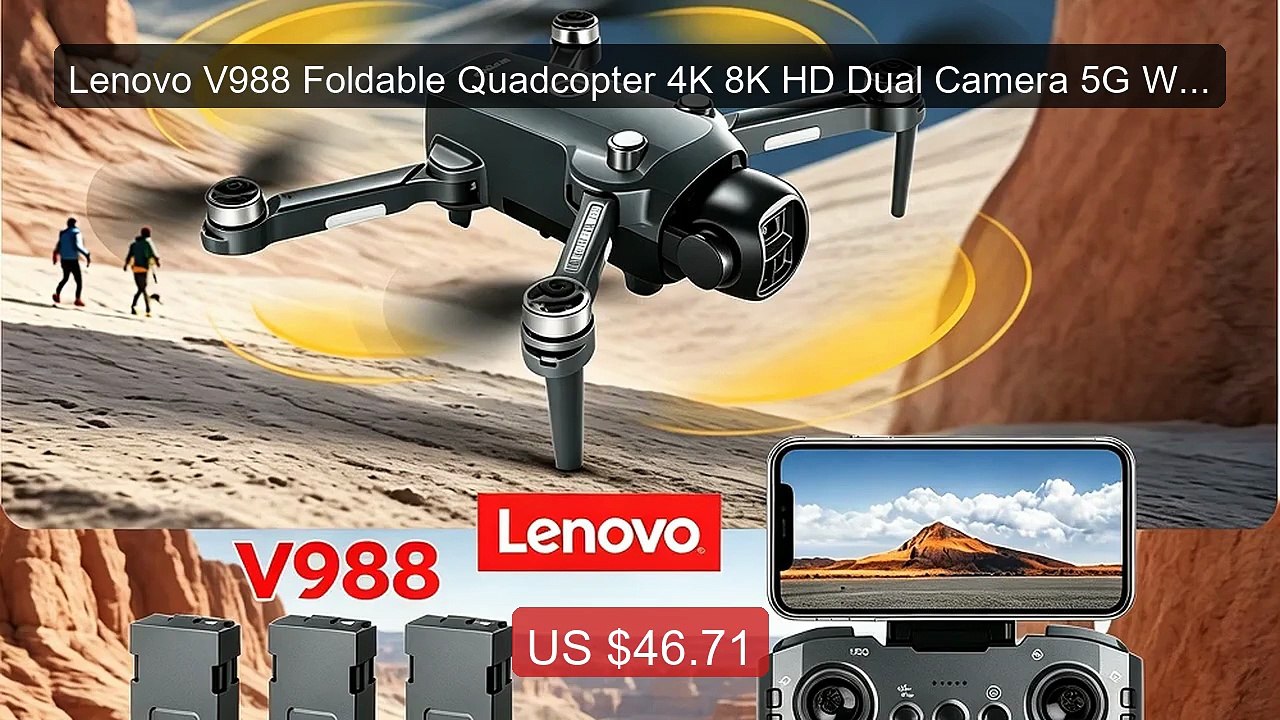 Lenovo V988 Foldable Quadcopter 4K 8K HD Dual Camera 5G WIFI B... -- Hot Deal 2026 | Limited Offer!