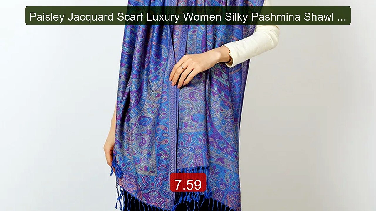 Paisley Jacquard Scarf Luxury Women Silky Pashmina Shawl Ethnic Cot... -- Top Rated 2026 | Buy Now!