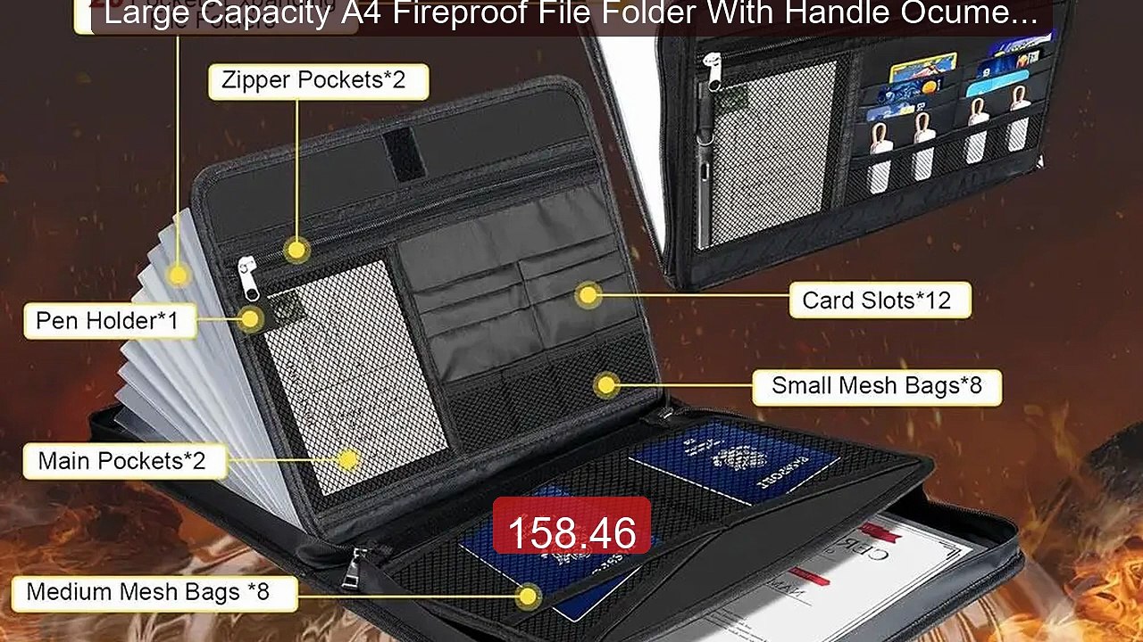 Large Capacity A4 Fireproof File Folder With Handle Ocument... -- Top Pick 2026 | Unbeatable Price!