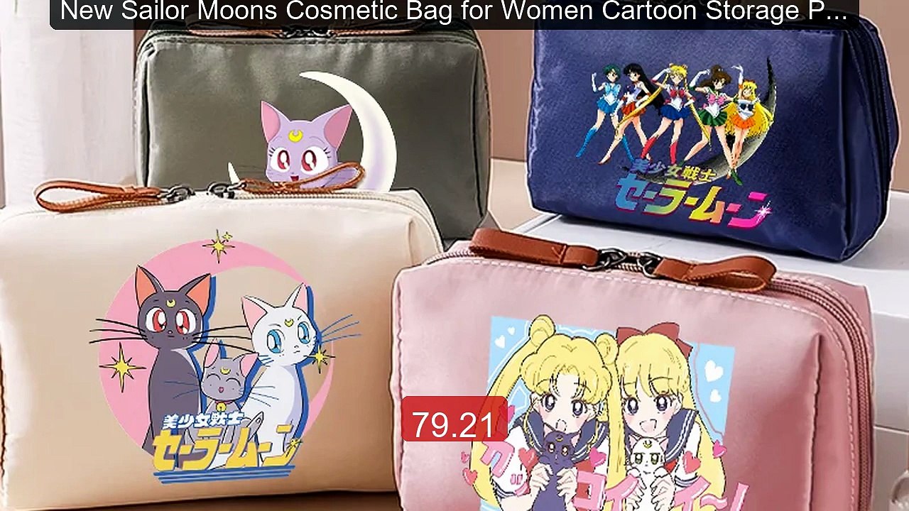 New Sailor Moons Cosmetic Bag for Women Cartoon Storage Pouch... -- Amazing Value 2026 | Must Have!
