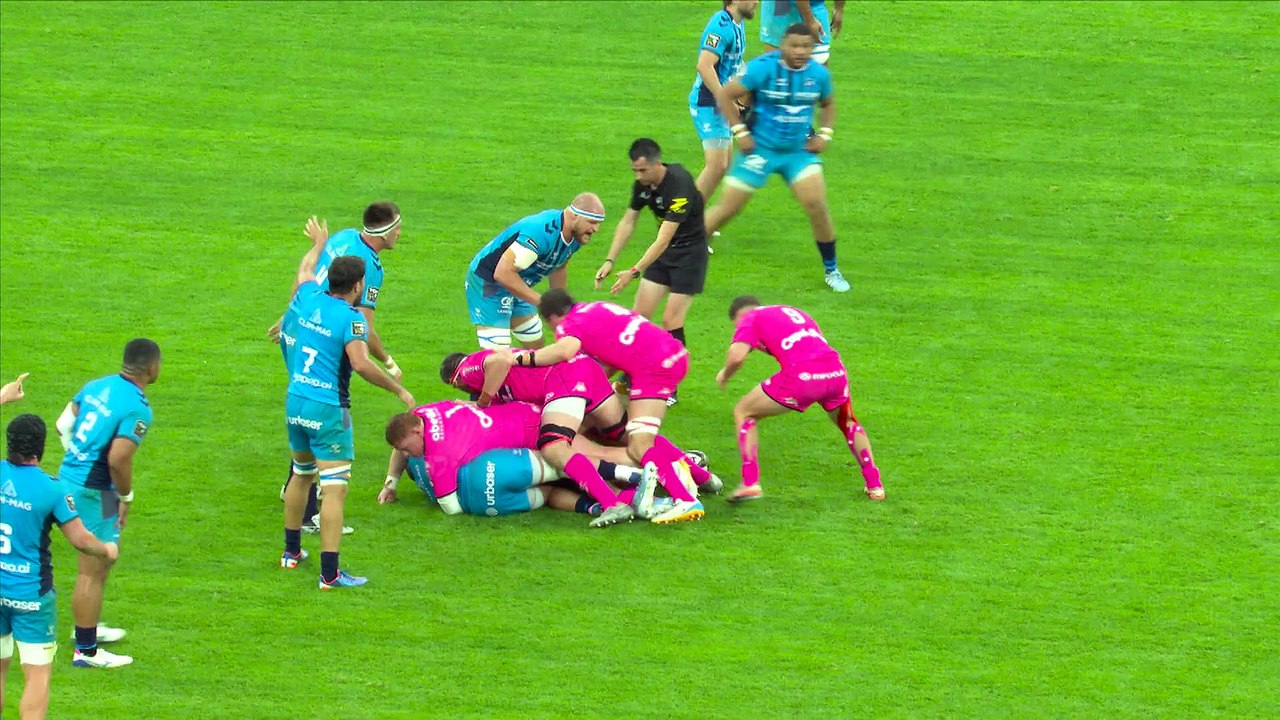 TOP 14 - Essai de Peniasi DAKUWAQA (SFP) - Montpellier Hérault Rugby - Stade Français Paris