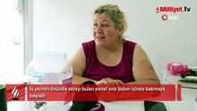 İş yerinin önünde akrep bulan esnaf ona bidon içinde bakmaya başladı
