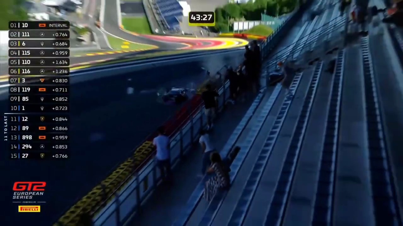 GT2 European Series 2026 Spa Race 2 Pirri Big Crash