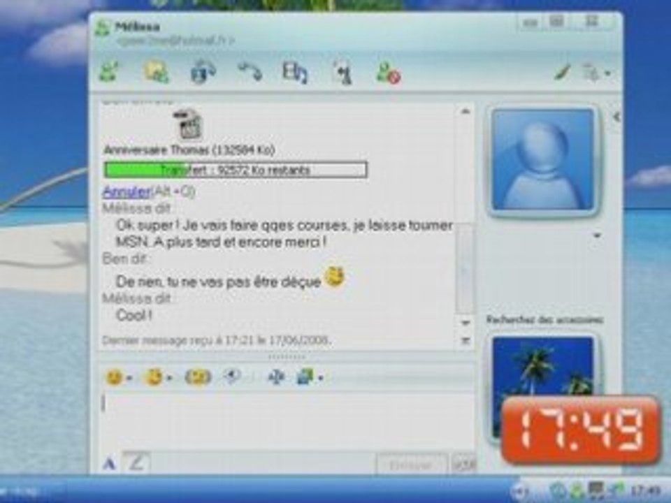 Envoyer un gros fichier sur MSN avec Peer2Me