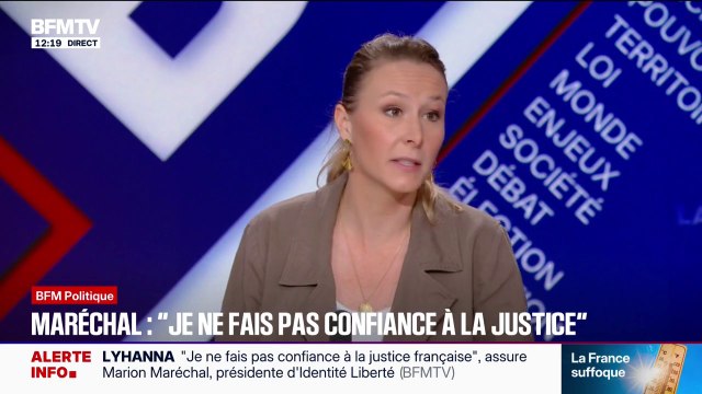 Marion Maréchal, députée européenne et présidente du parti Identité-Libertés”, plaide pour abaisser l'âge de la responsabilité pénale