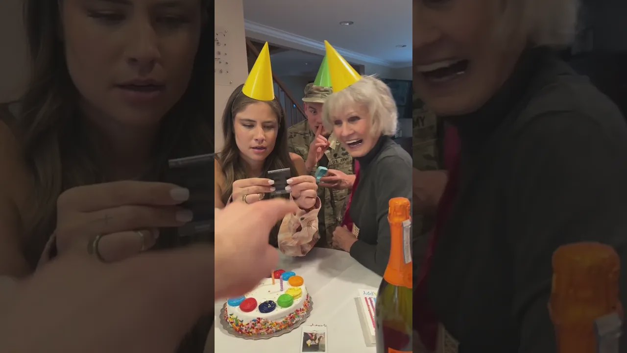 Un soldat fait une incroyable surprise à sa mamie pour ses 80 ans 🥹