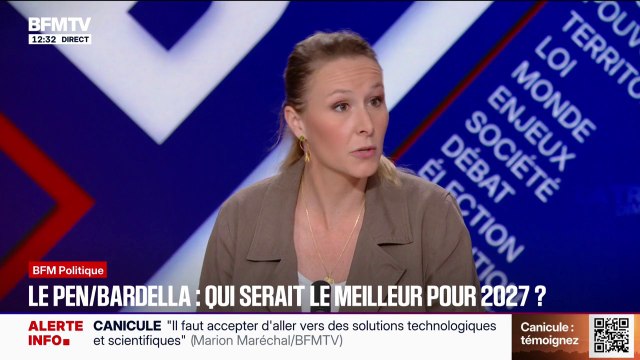 Jean-Luc Mélenchon: Je vous dis aujourd'hui qu'il y a des chances tout à fait probables qu'il se qualifie au second tour de l'élection présidentielle , affirme Marion Maréchal