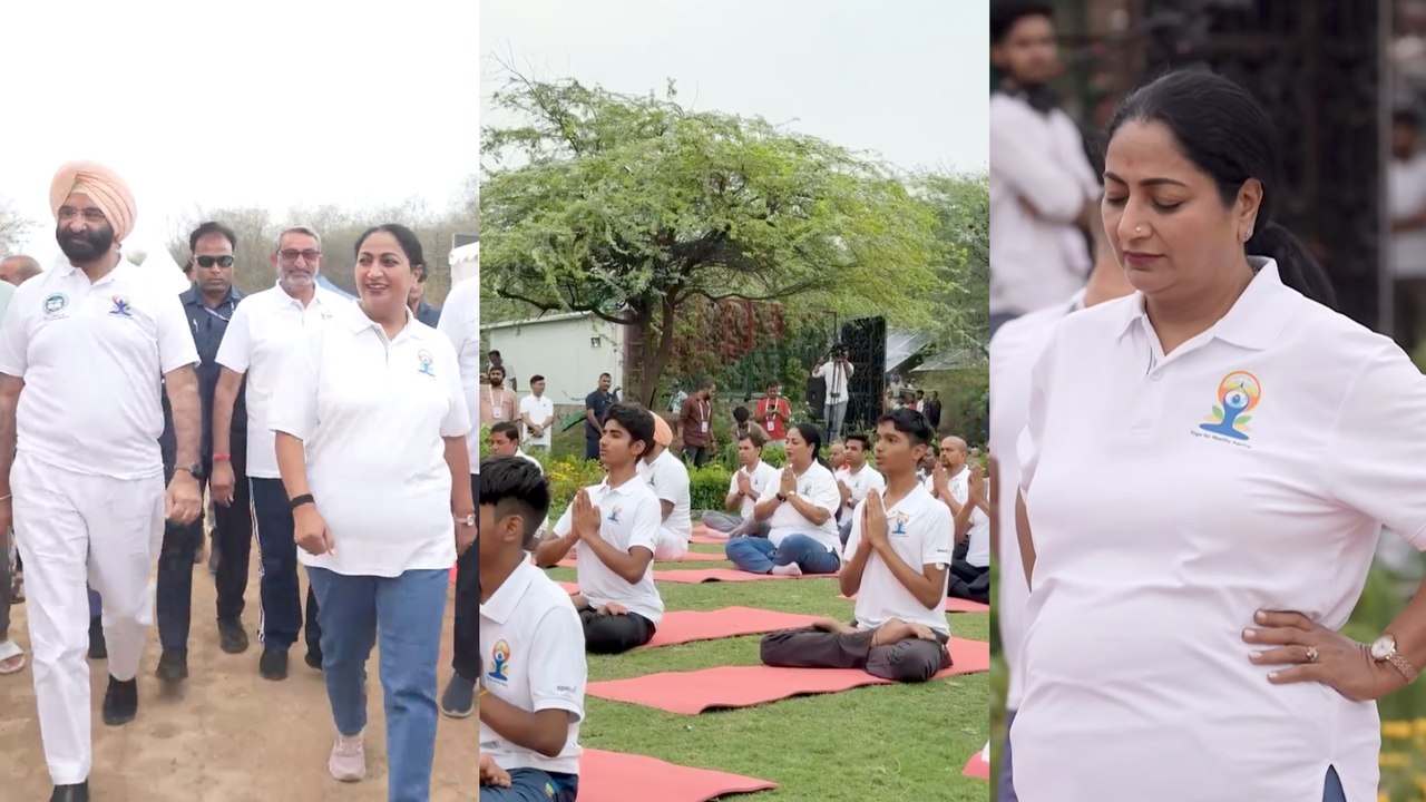 नीली झील के किनारे योग का महासंगम, मुख्यमंत्री समेत कई नेता हुए शामिल