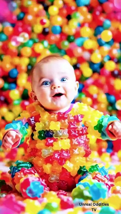 🍭 Baby Laughing on a Mountain of Candy 😂 | Sweetest Baby Adventure Ever!