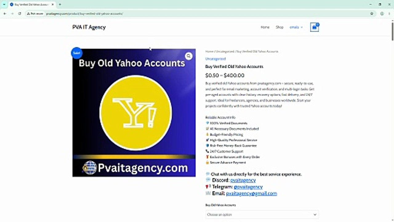 007 How to Buy Best Website to Buy Old Yahoo Accounts usa