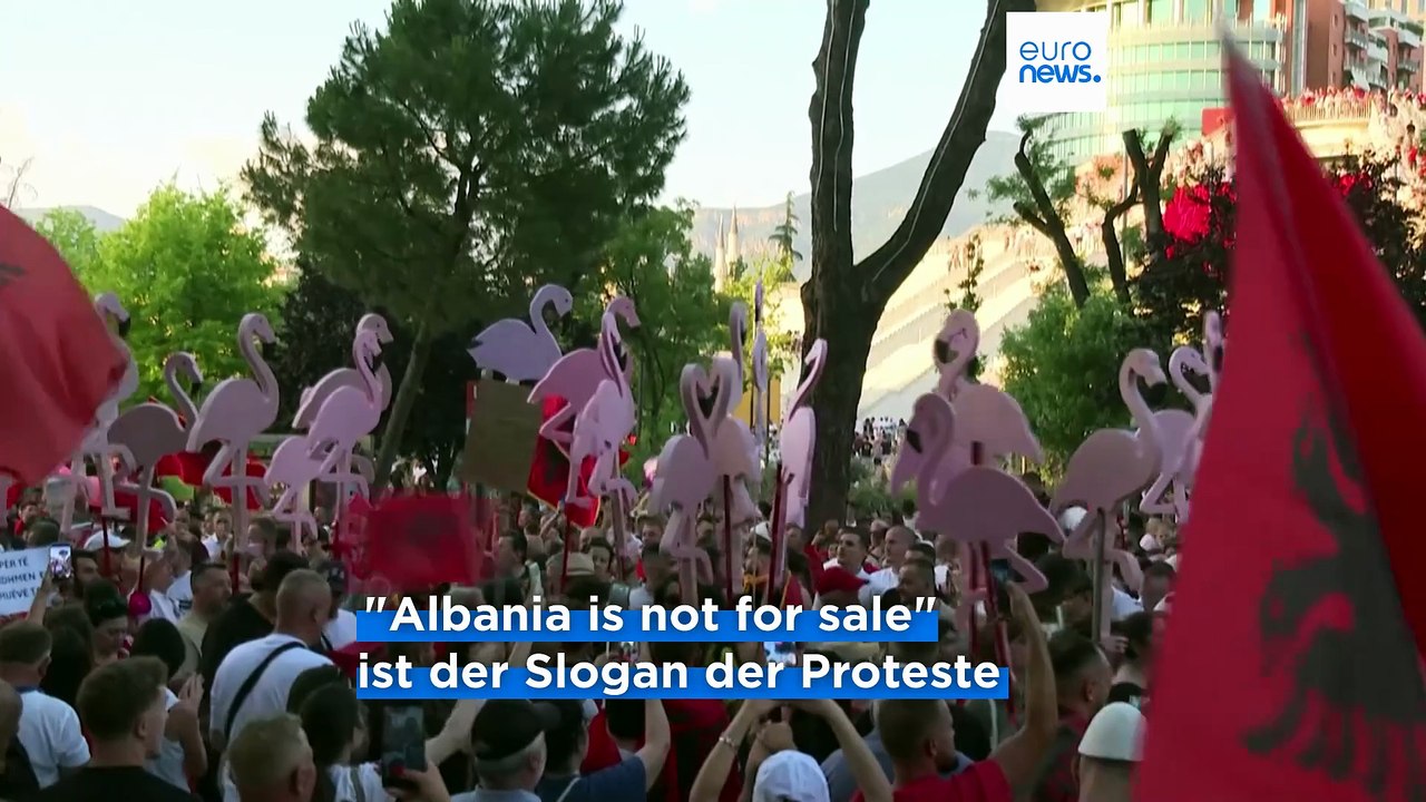 Flamingo-Revolution in Albanien: Bisher größter Protest gegen Trump-Luxus-Resort in Tirana