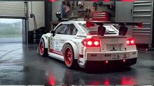 Elegant white sport car by ai