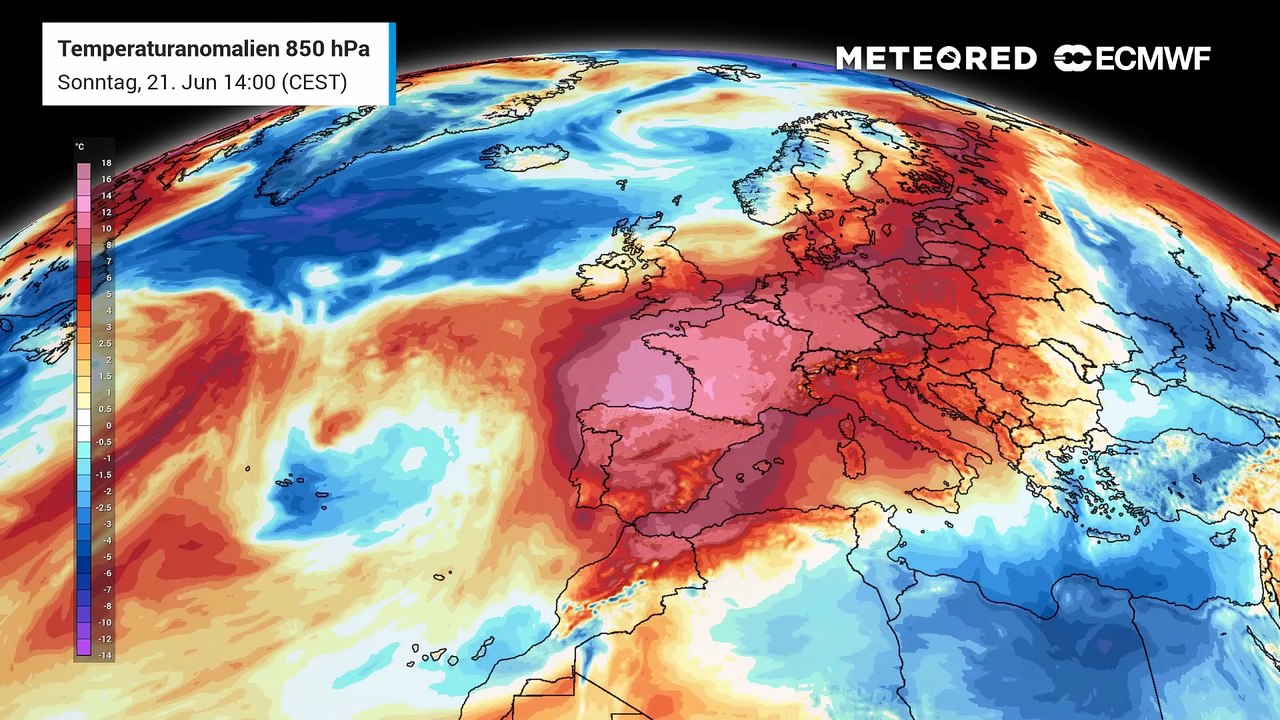 'Heat Dome' über weiten Teilen Europas!