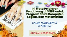 Ini Mata Pelajaran Pendukung di SNBP untuk Program Studi Komputer, Logika, dan Matematika
