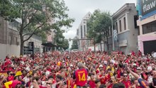 La afición española desata la locura en Atlanta | España - Arabia Saudí
