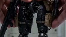 This figure of a cyberpunk soldier is scary