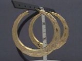 10K Gold Round Door knocker Hoop Earrings 2 7/8 Inch Hip Hop