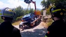 Casa crollata a Rosora: il video delle ricerche tra le macerie