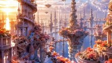 Aurelia | Heavenly Fantasy City Above the Clouds | Cinematic AI Art 4K