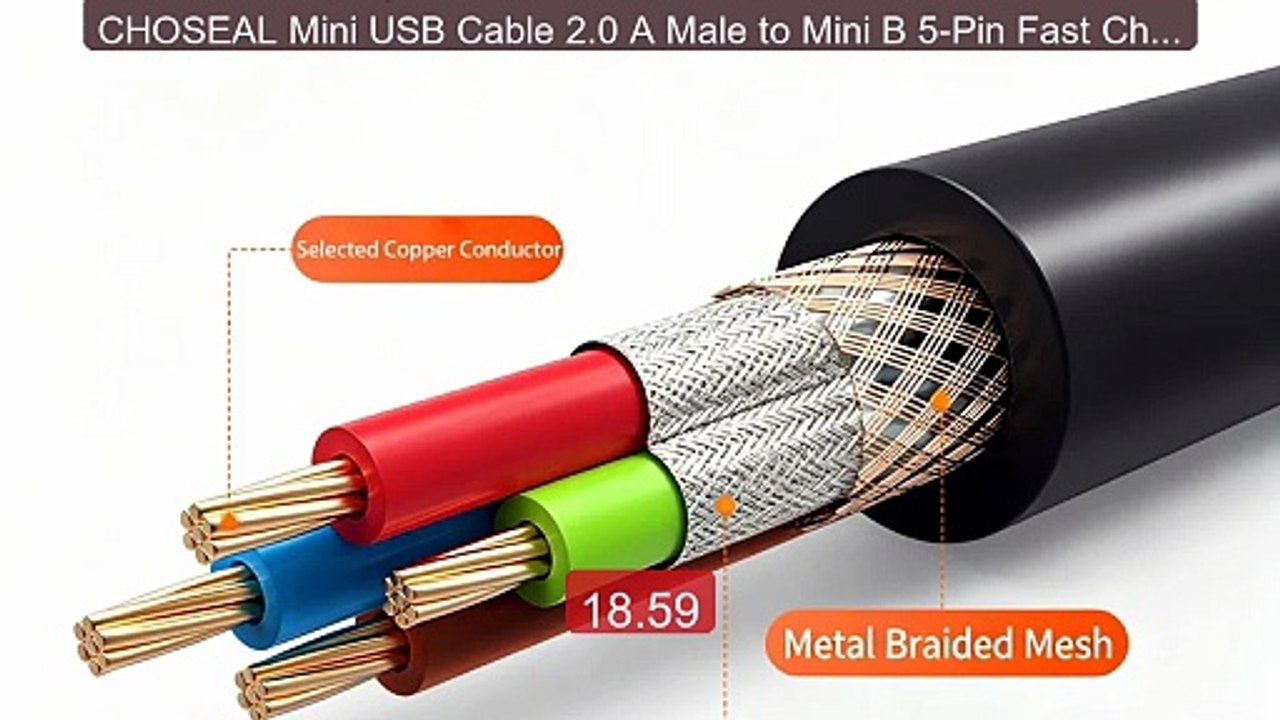 CHOSEAL Mini USB Cable 2.0 A Male to Mini B 5-Pin Fast Charging Da... -- Best Deal 2026 | Shop Now!