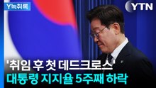 '취임 후 첫 데드크로스'...대통령 지지율 5주째 하락 [Y녹취록] / YTN
