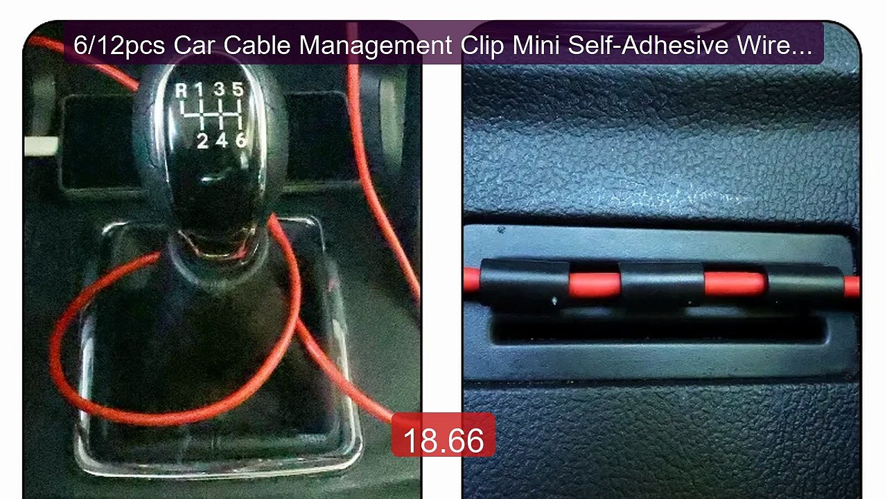 6/12pcs Car Cable Management Clip Mini Self-Adhesive Wire Hol... -- Amazing Value 2026 | Must Have!