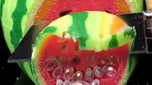 Watermelon Soap Sculpture Sliced | Satisfying Soap Cutting ASMR Animation