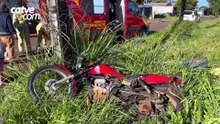 Motociclista fica ferido em acidente no bairro Esmeralda