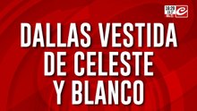 Dallas vestida de celeste y blanco: la selección nos une