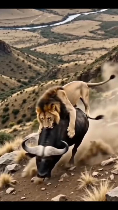 Lion vs Buffalo