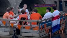 World Cup fans bring creativity to the canals in Amsterdam