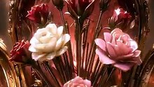 The Rose Reliquary | An Infinite Bloom of Ruby & Pearl Roses (4K Cinematic AI Film)
