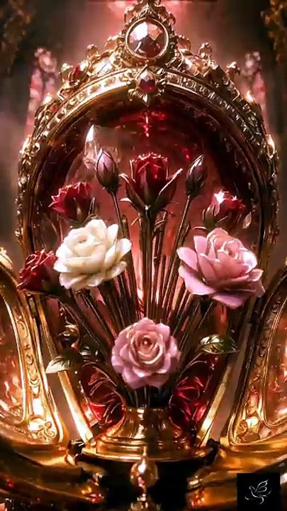 The Rose Reliquary | An Infinite Bloom of Ruby & Pearl Roses (4K Cinematic AI Film)