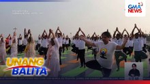 Yoga session, isinagawa sa iba't ibang lugar bilang pagdiriwang ng Int'l Yoga Day | Unang Balita