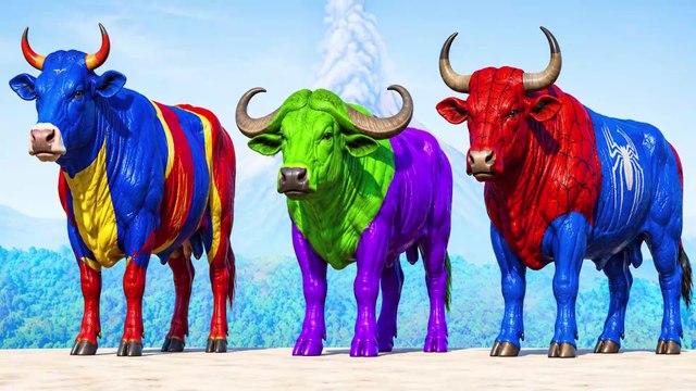 Spider-Man cow buffalo ox Color Pack with Brachiosaurus in Jurassic World Evolution thumnail