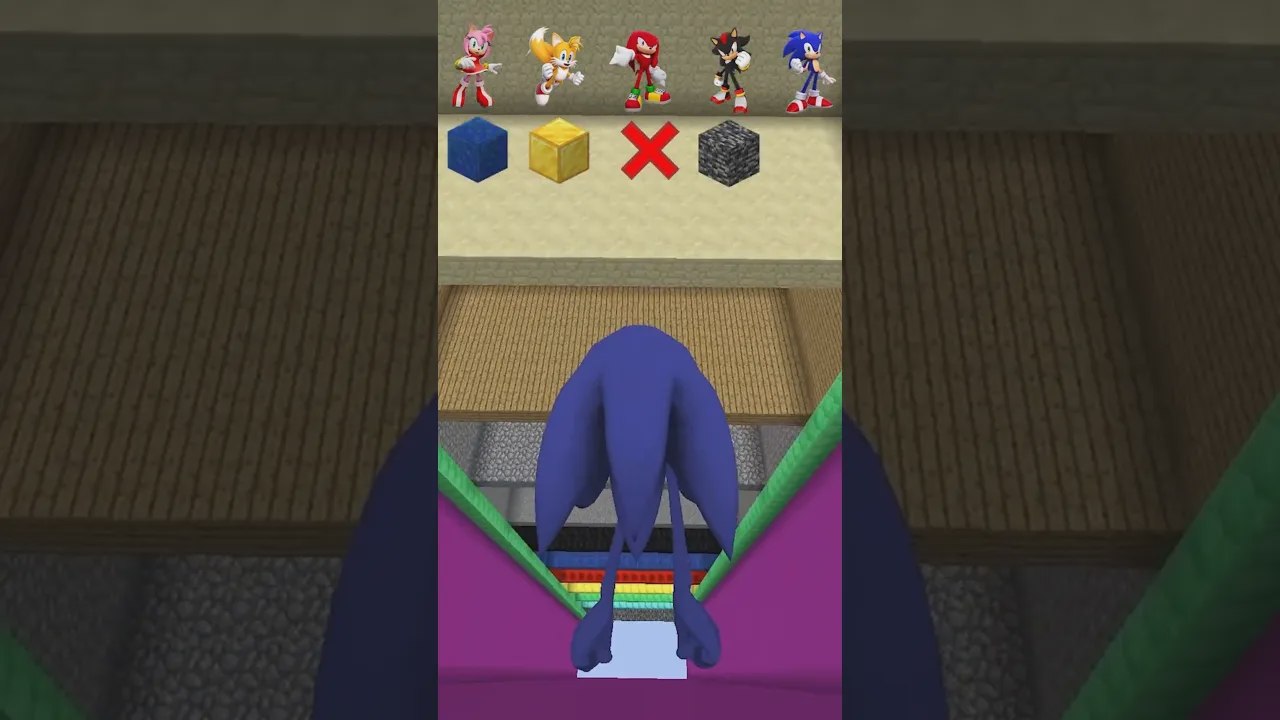 Shin Sonic Characters' Highest Falls in Minecraft #Shorts