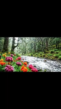 Sleep Instantly with Forest Rain & Flowing River Sounds 🌧️🌲 | Deep Relaxation for Better Sleep #rain #relax #deepsleep #trending #viral
