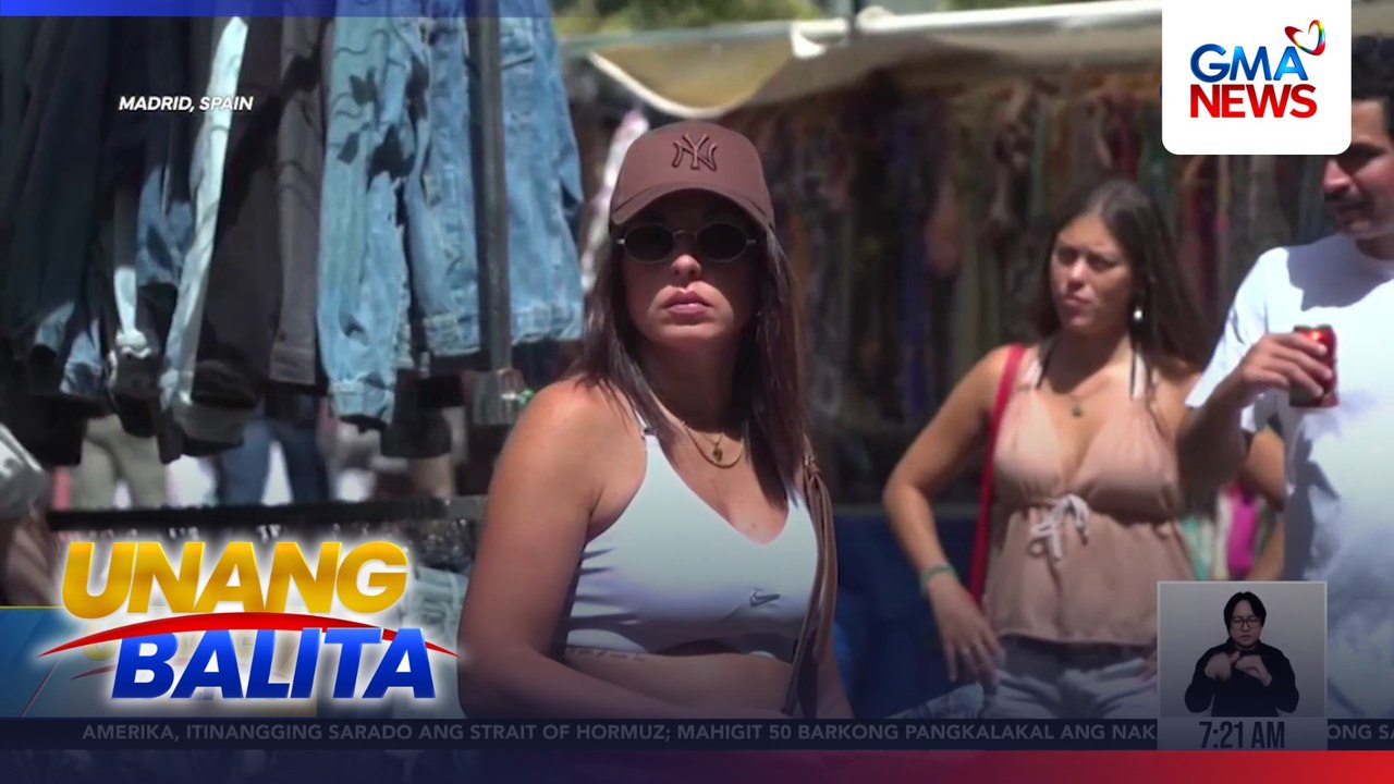 Red alert, itinaas sa ilang lugar sa Europe dahil sa nararanasang heat wave; ilang residente, kaniya-kaniya ang paraan para maibsan ang matinding init | Unang Balita